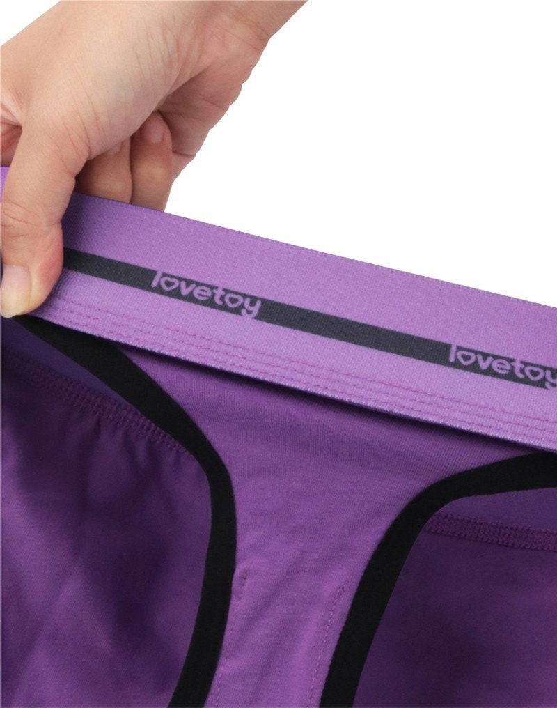 8: LoveToy - Slide - Bedrucktes vibrierendes sexy Höschen - Lila