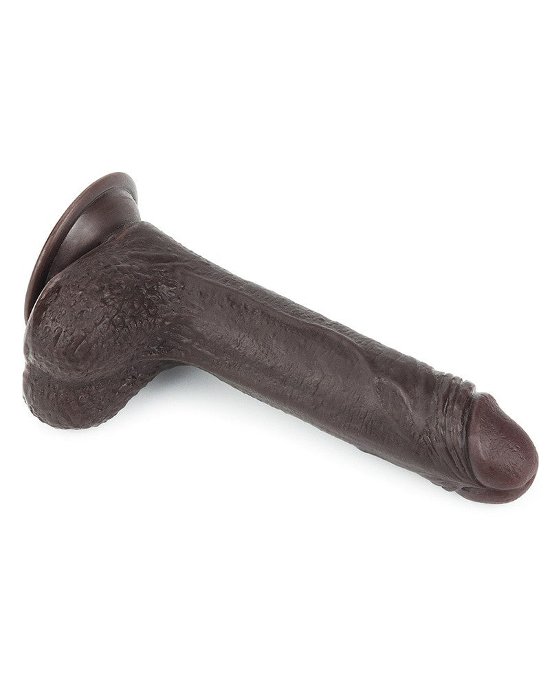 8: LoveToy - Sliding Skin Dildo 17.5 cm - Schwarz