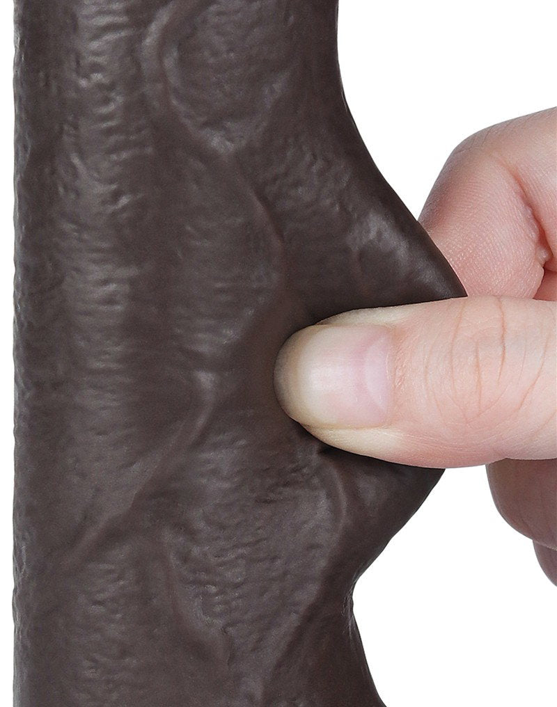 LoveToy - Skin-Schiebe-Dildo 18,3 cm (Ø 3,5 cm) - Schwarz