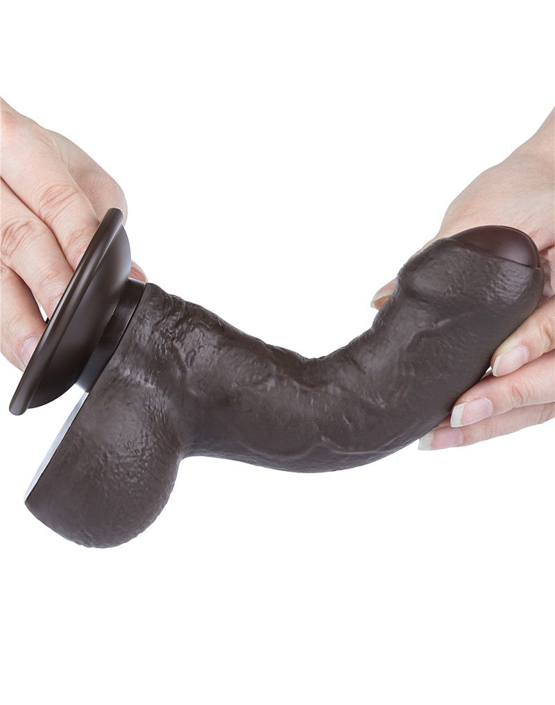 LoveToy - Skin-Schiebe-Dildo 18,3 cm (Ø 3,5 cm) - Schwarz