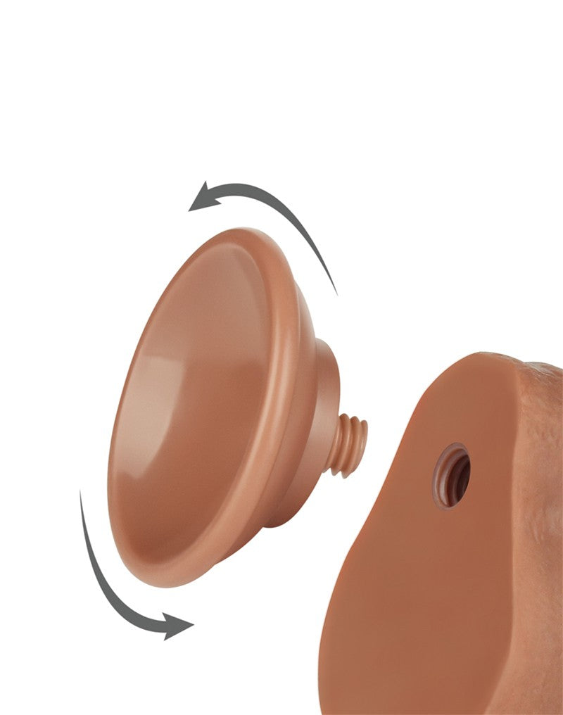 LoveToy - Skin-Schiebe-Dildo 18,3 cm (Ø 3,5 cm) - Braun