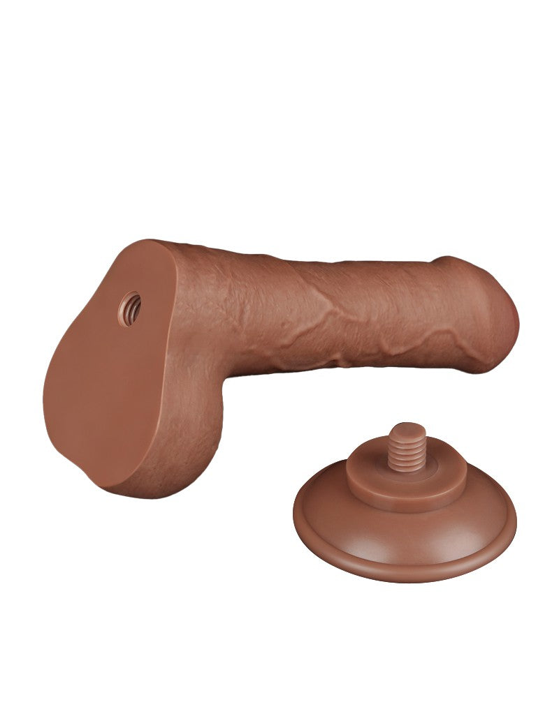 8: LoveToy - Skin-Schiebe-Dildo 18,3 cm (Ø 3,5 cm) - Braun