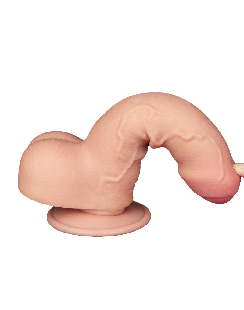 LoveToy - Skin-Schiebe-Dildo 18.3 cm (Ø 3.5 cm) - Nude