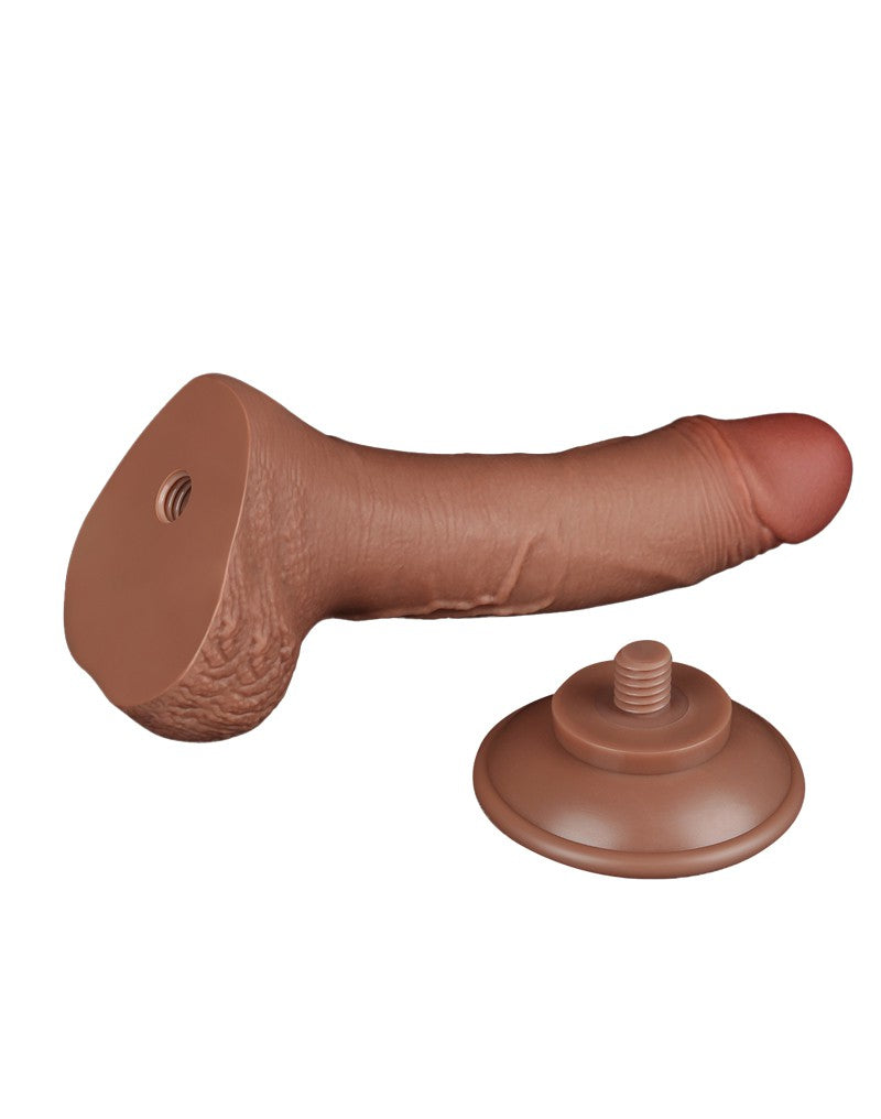 11: LoveToy - Skin-Schiebe-Dildo 19,5 cm (Ø 3,5 cm) - Braun