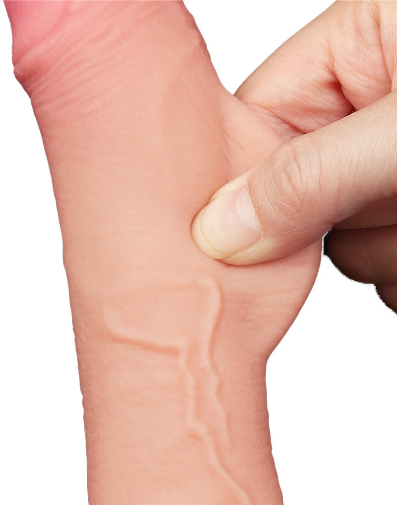 12: LoveToy - Skin-Schiebe-Dildo 19.5 cm (Ø 3.5 cm) - Nude