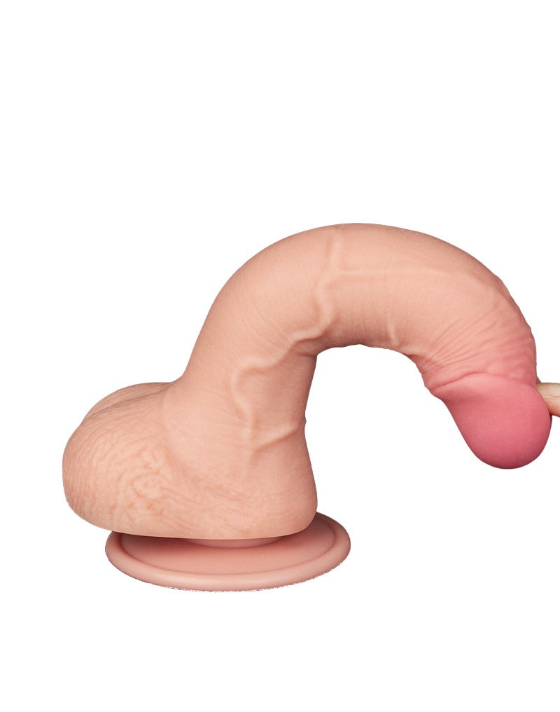 5: LoveToy - Skin-Schiebe-Dildo 19.5 cm (Ø 3.5 cm) - Nude
