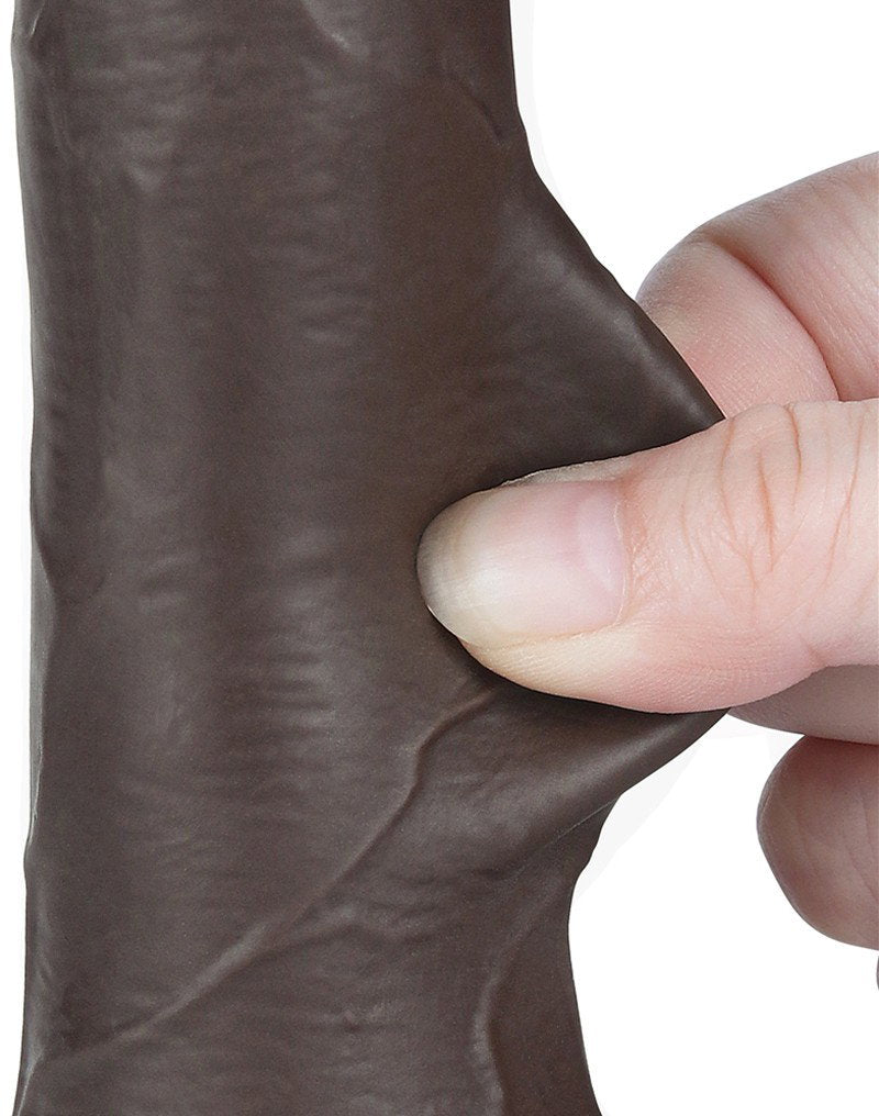 11: LoveToy - Hautgleitdildo 19,5 cm (Ø 3,6 cm) - Schwarz