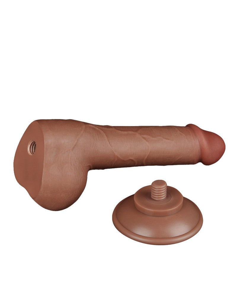 LoveToy - Skin-Schiebe-Dildo 19,5 cm (Ø 3,6 cm) - Braun
