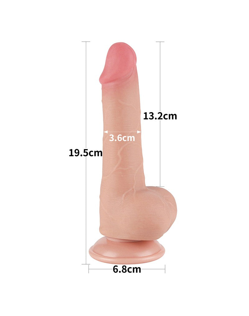 14: LoveToy - Skin-Schiebe-Dildo 19.5 cm (Ø 3.6 cm) - Nude