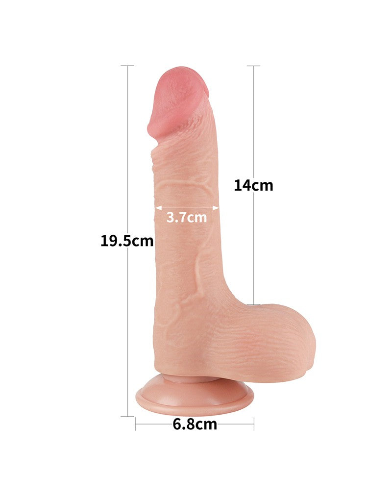LoveToy - Skin-Schiebe-Dildo 19.5 cm (Ø 3.7 cm) - Nude