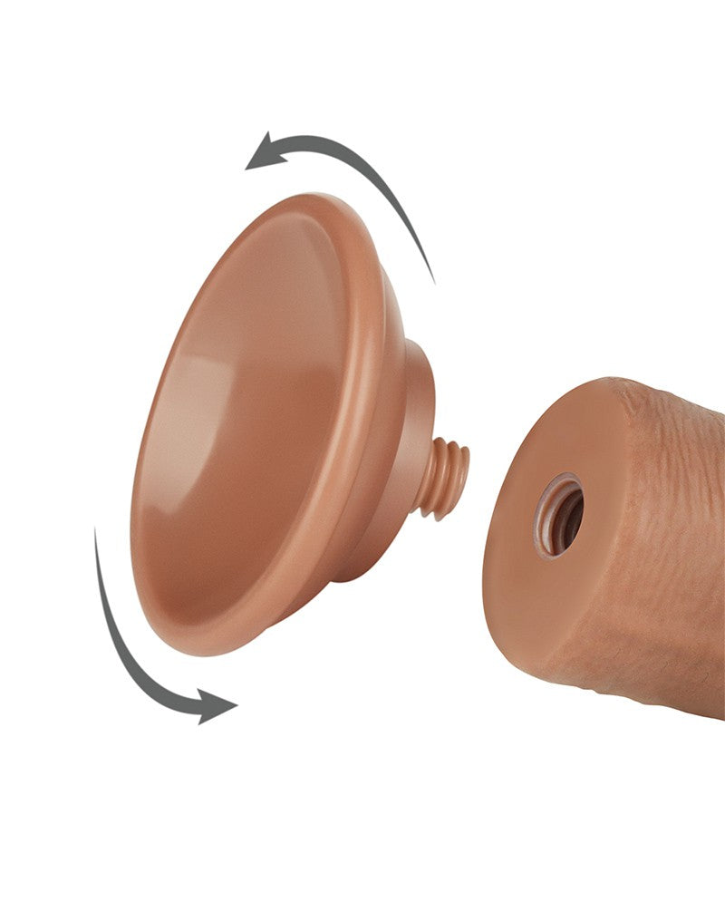 LoveToy - Skin-Schiebe-Dildo 20 cm (Ø 3,8 cm) - Braun