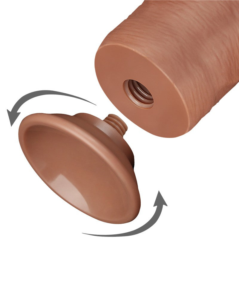 LoveToy - Skin-Schiebe-Dildo 20 cm (Ø 3,8 cm) - Braun