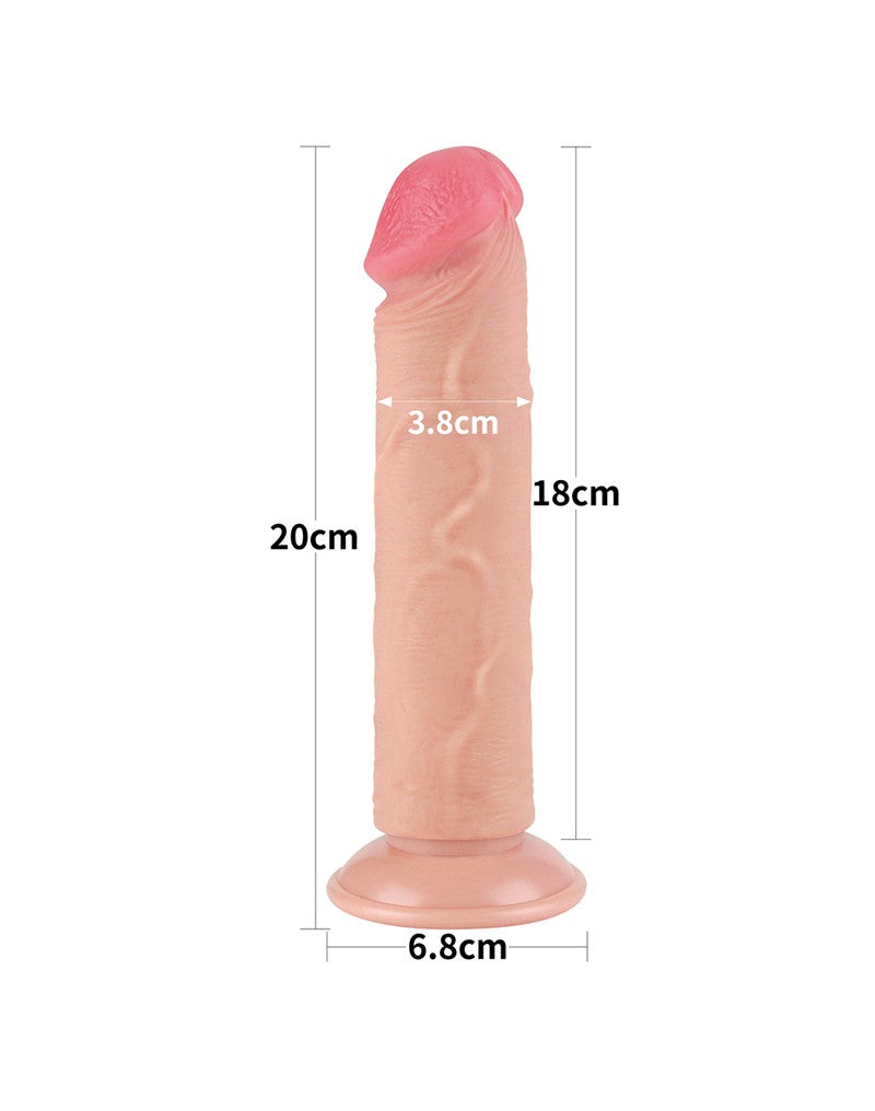 13: LoveToy - Skin-Schiebe-Dildo 20 cm (Ø 3.8 cm) - Nude