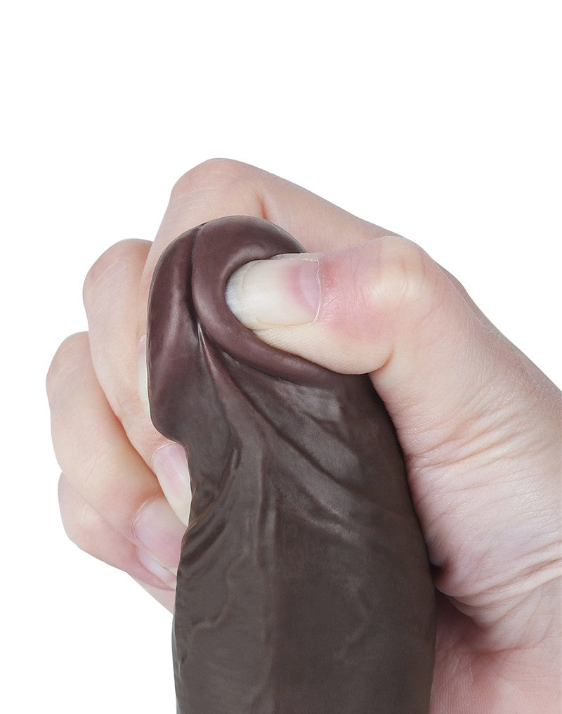 LoveToy - Skin-Schiebe-Dildo 20 cm (Ø 3,9 cm) - Schwarz