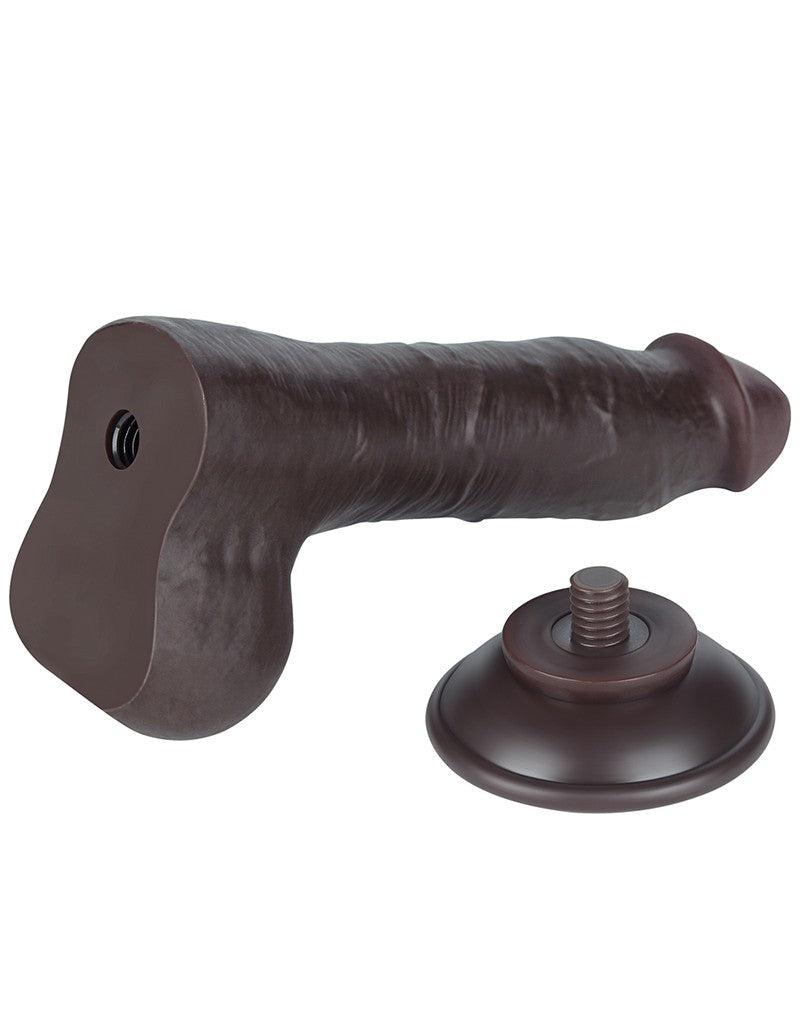 LoveToy - Skin-Schiebe-Dildo 20 cm (Ø 3,9 cm) - Schwarz