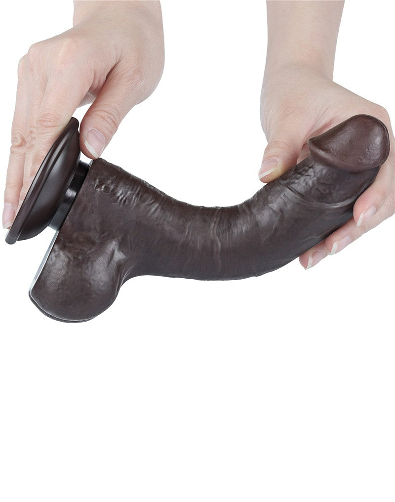 LoveToy - Skin-Schiebe-Dildo 20 cm (Ø 3,9 cm) - Schwarz