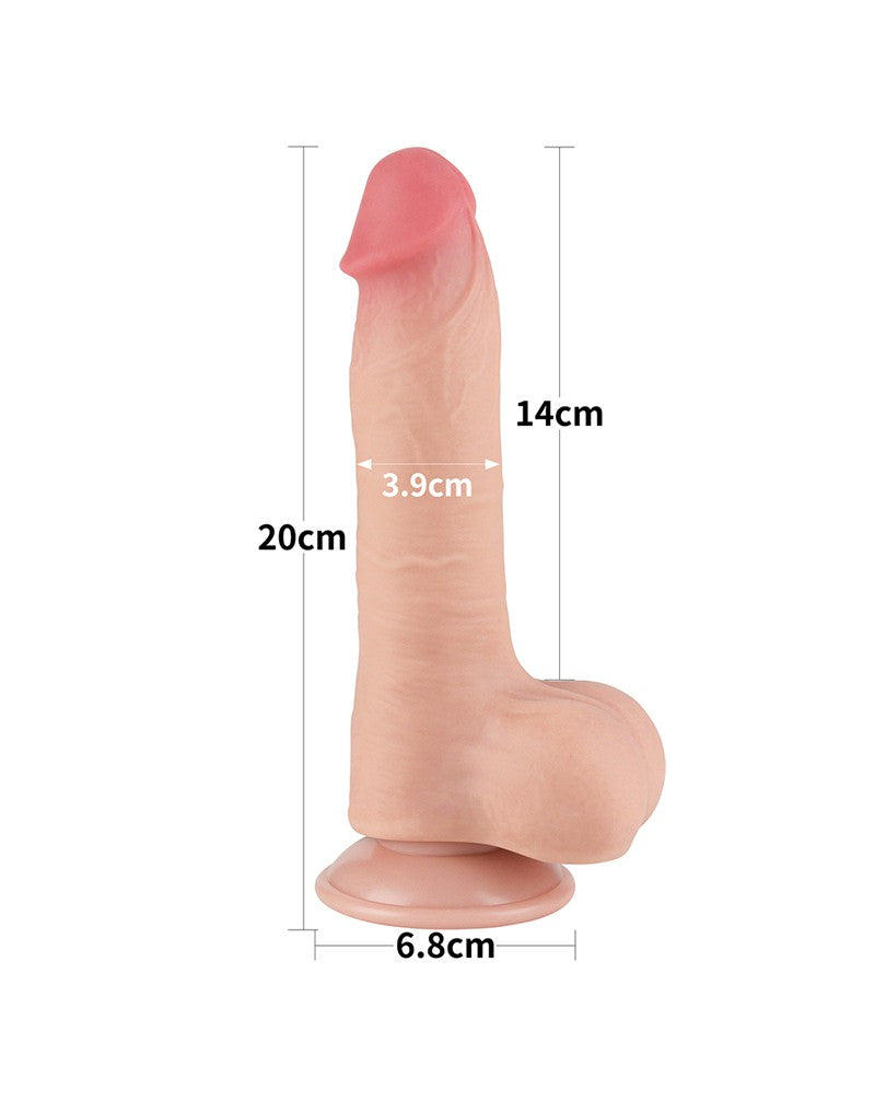LoveToy - Skin-Schiebe-Dildo 20 cm (Ø 3.9 cm) - Nude
