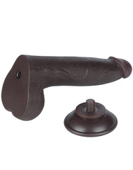 LoveToy - Gleitender Hautdildo 20 cm (Ø 4 cm) - Schwarz