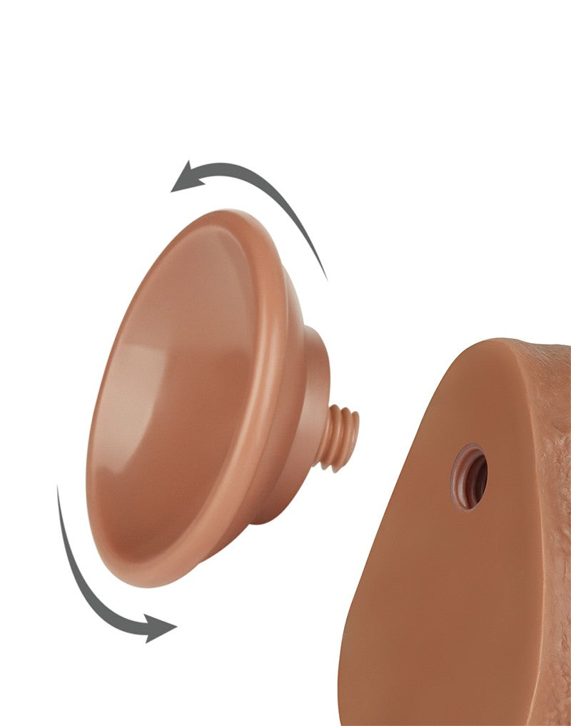 LoveToy - Skin-Schiebe-Dildo 20 cm (Ø 4 cm) - Braun