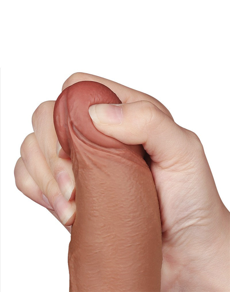 LoveToy - Skin-Schiebe-Dildo 20 cm (Ø 4 cm) - Braun