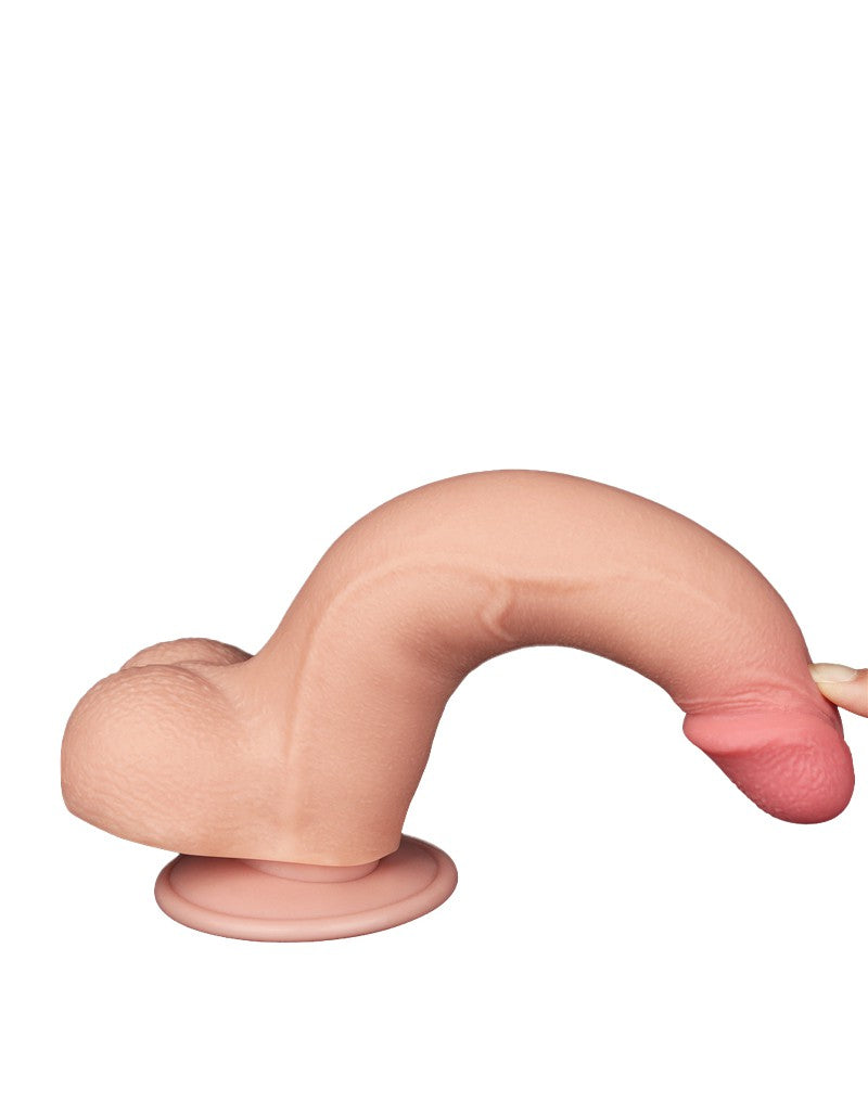 11: LoveToy - Skin-Schiebe-Dildo 20 cm (Ø 4 cm) - Nude