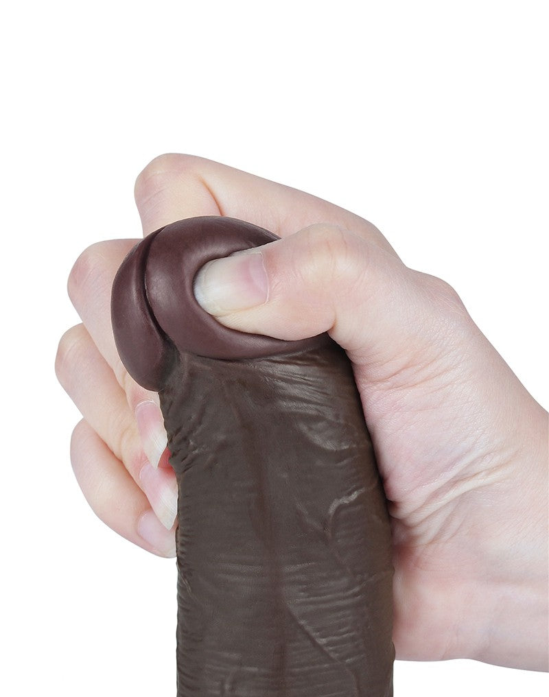 LoveToy - Skin-Schiebe-Dildo 20,8 cm (Ø 4 cm) - Schwarz