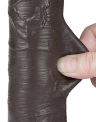 LoveToy - Skin-Schiebe-Dildo 20,8 cm (Ø 4 cm) - Schwarz