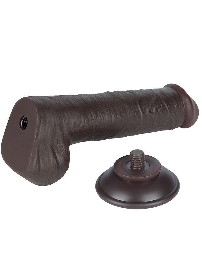 LoveToy - Skin-Schiebe-Dildo 20,8 cm (Ø 4 cm) - Schwarz