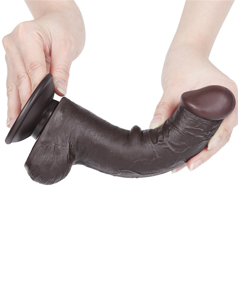 LoveToy - Skin-Schiebe-Dildo 20,8 cm (Ø 4 cm) - Schwarz