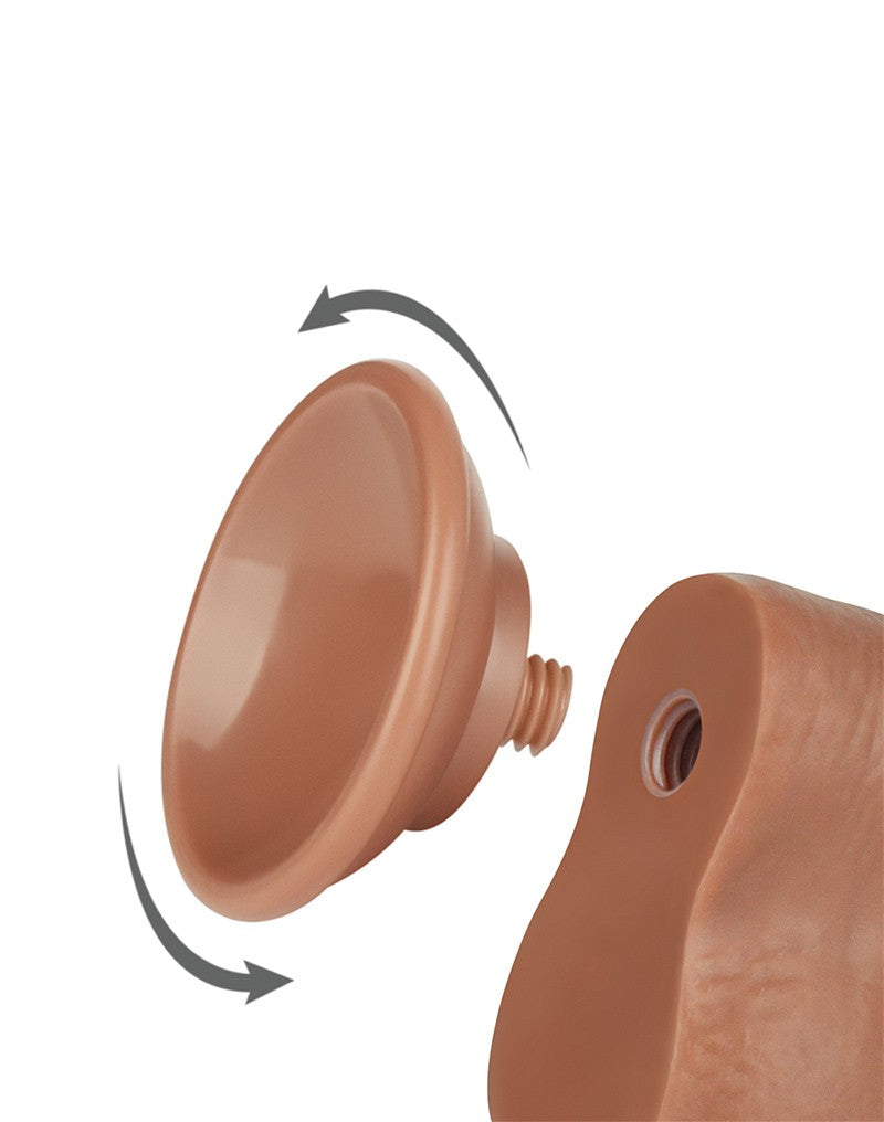 LoveToy - Skin-Schiebe-Dildo 20,8 cm (Ø 4 cm) - Braun