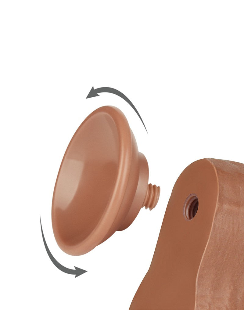 8: LoveToy - Skin-Schiebe-Dildo 22 cm (Ø 4,3 cm) - Braun