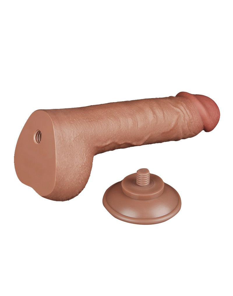 LoveToy - Skin-Schiebe-Dildo 24 cm (Ø 4,3 cm) - Braun