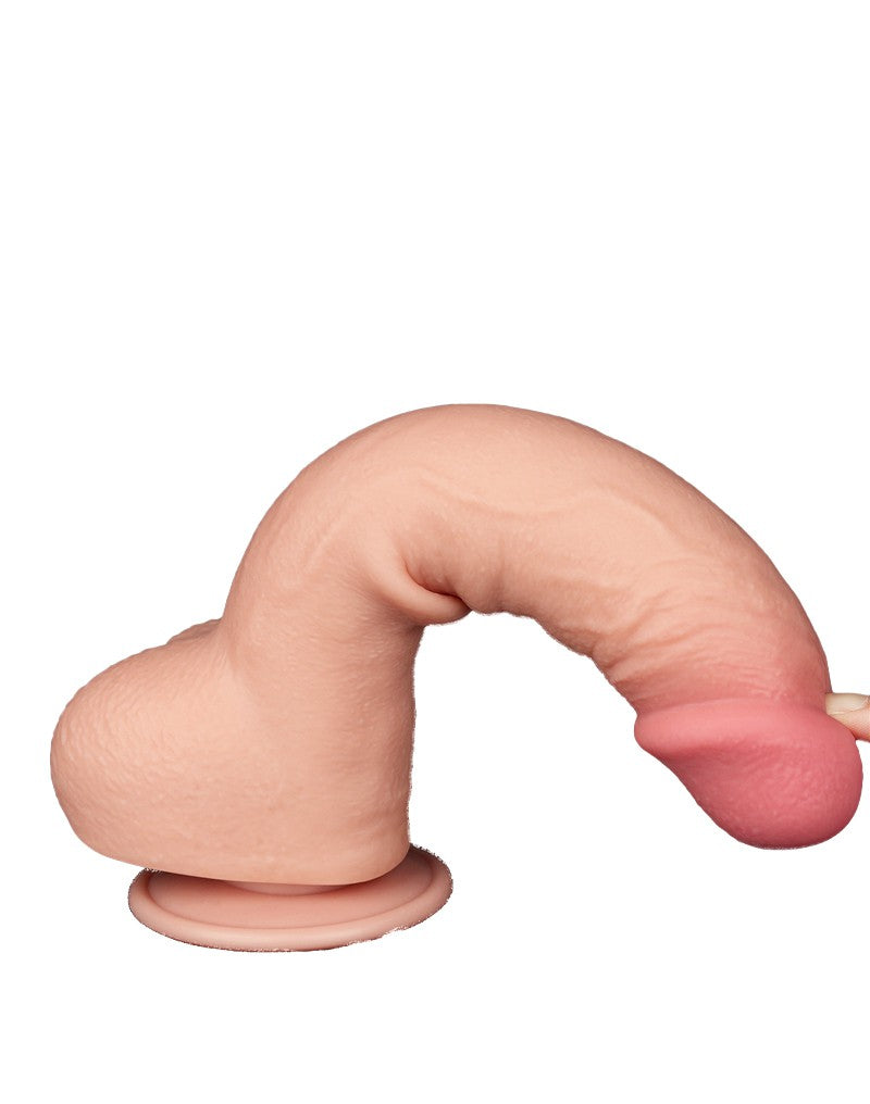 5: LoveToy - Hautgleitdildo 24 cm (Ø 4.3 cm) - Nude