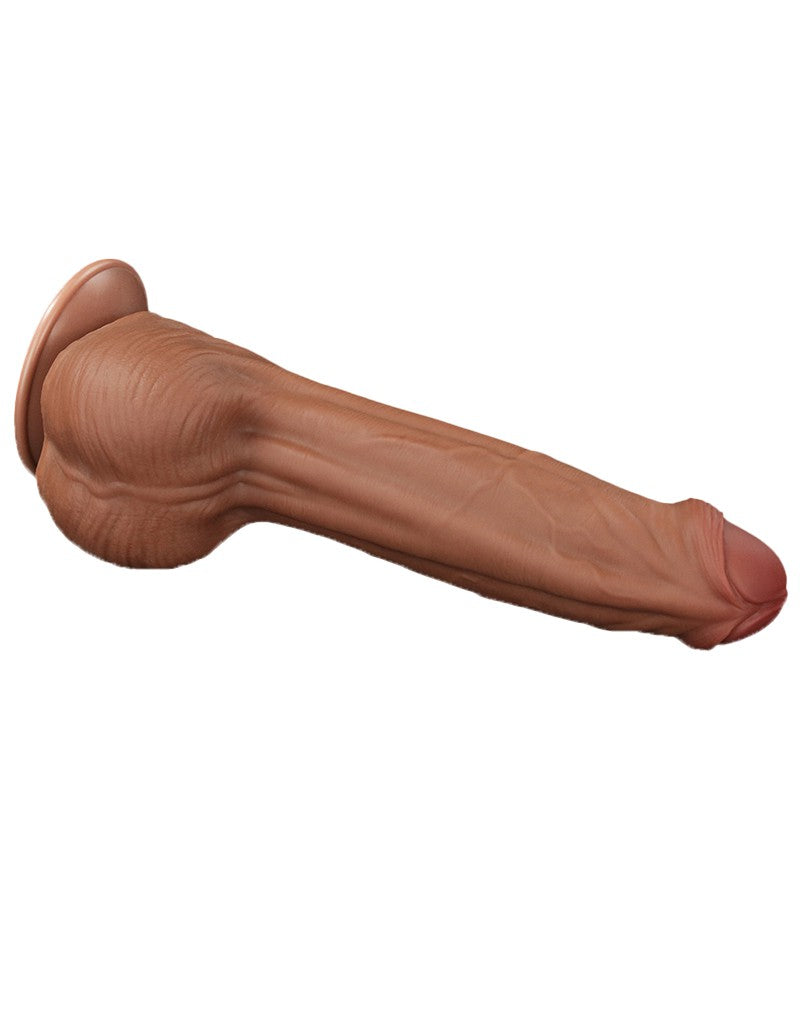 LoveToy - Sliding Skin Dildo 29 cm - Braun
