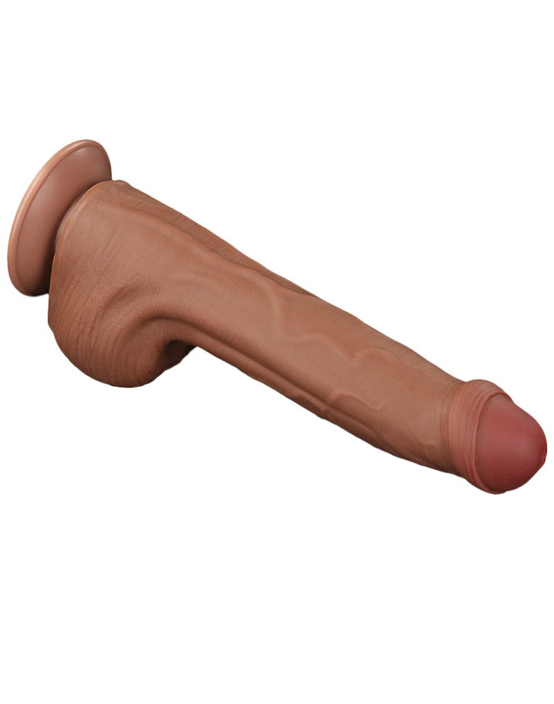 6: LoveToy - Sliding Skin Dildo 29 cm - Braun