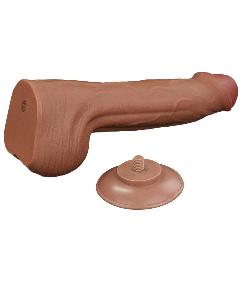 8: LoveToy - Sliding Skin Dildo 29 cm - Braun