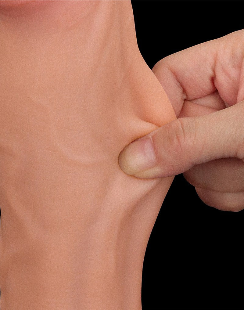 18: LoveToy - Sliding Skin Dildo 29 cm - Nude