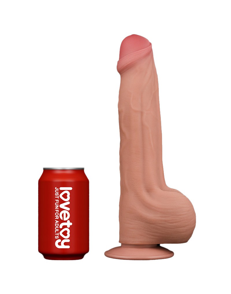 16: LoveToy - Sliding Skin Dildo 29 cm - Nude