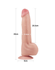 3: LoveToy - Sliding Skin Dildo 29 cm - Nude