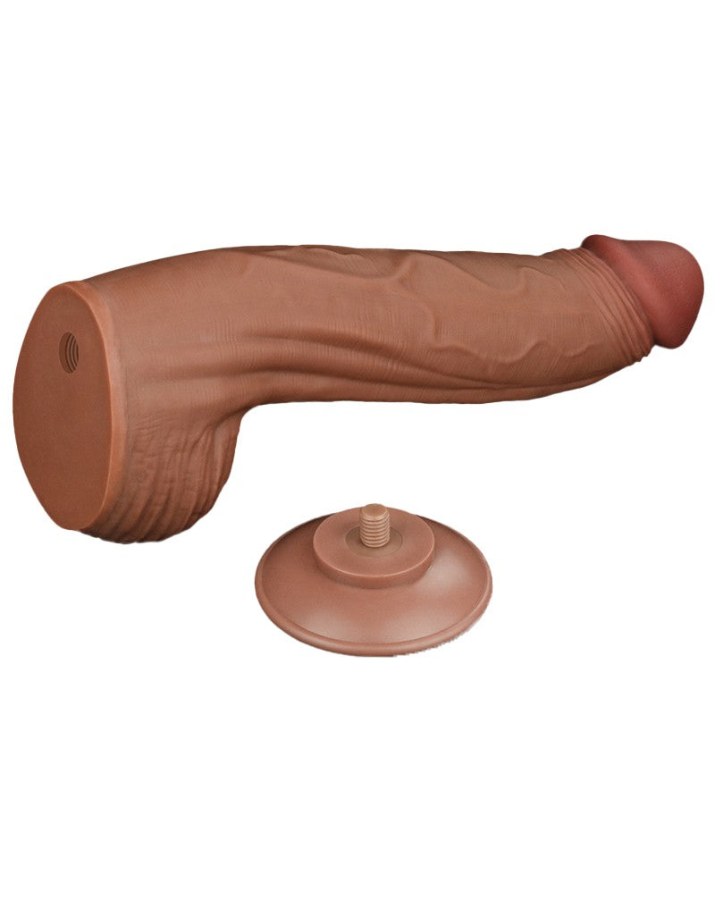 LoveToy - Sliding Skin Dildo 31 cm - Braun