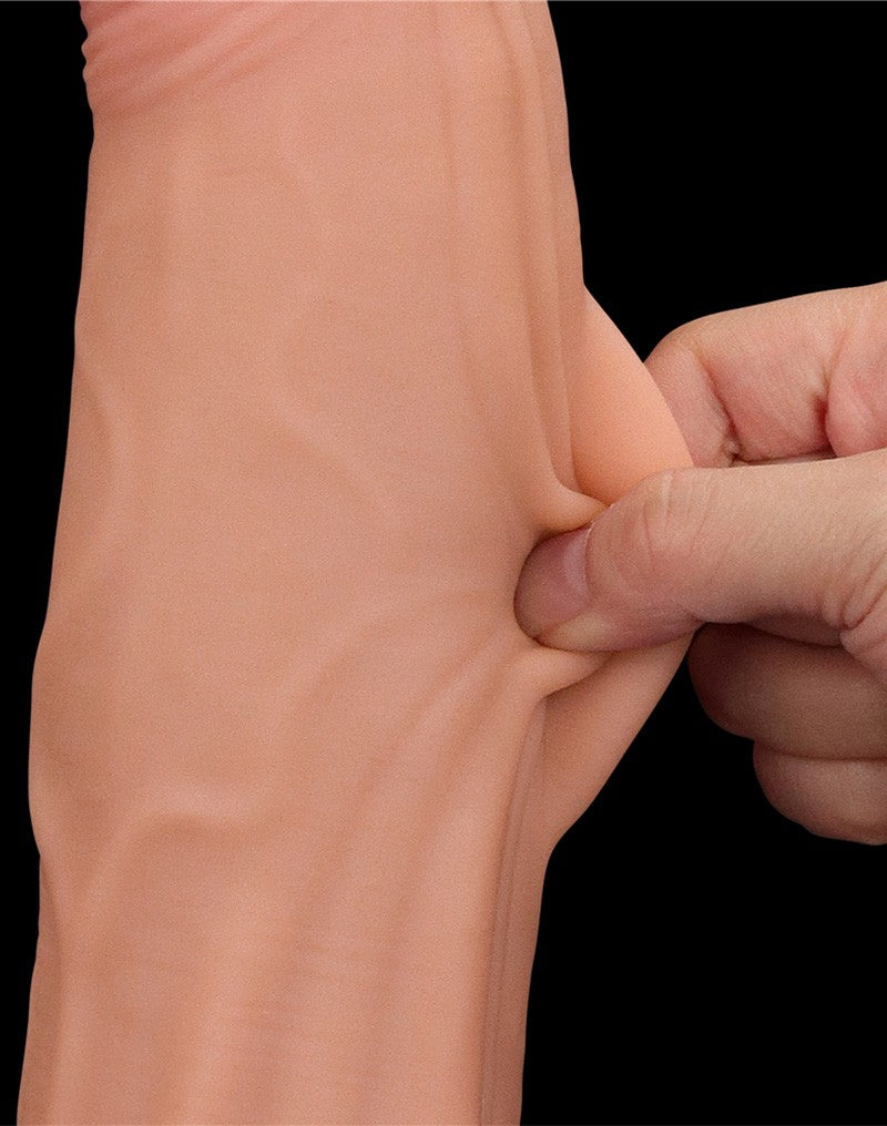 16: LoveToy - Sliding Skin Dildo 31 cm - Nude