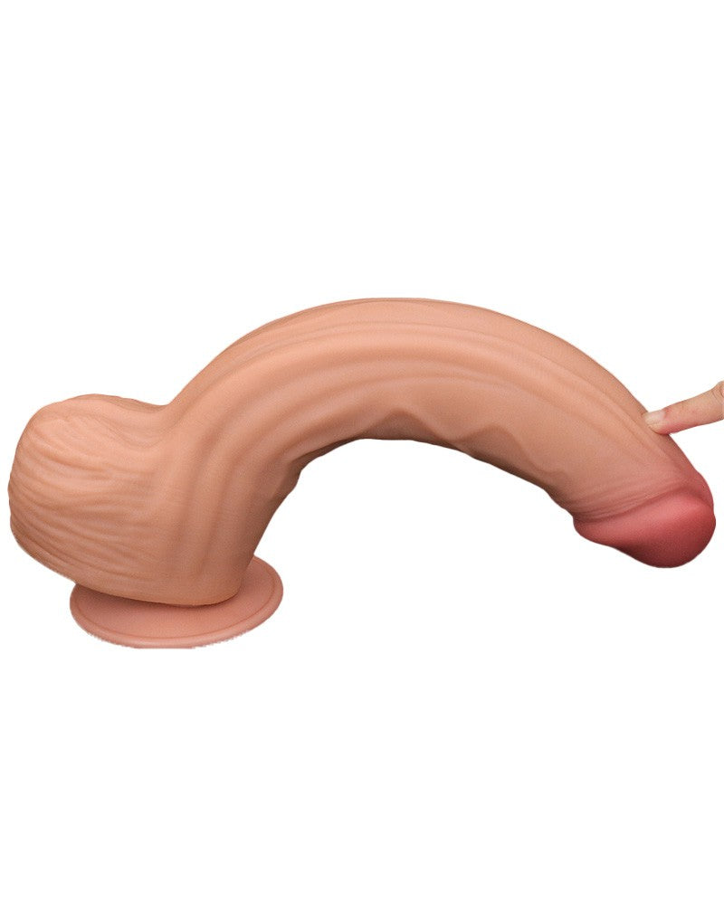 11: LoveToy - Sliding Skin Dildo 31 cm - Nude