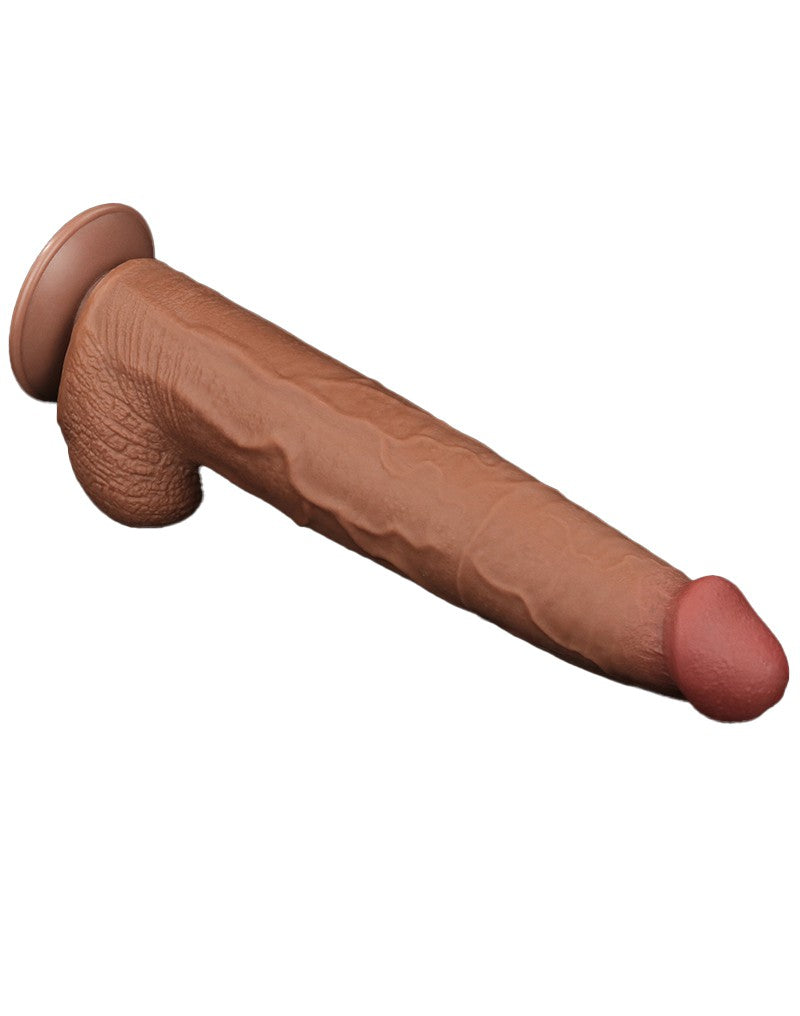 6: LoveToy - Sliding Skin Dildo 34 cm - Brown