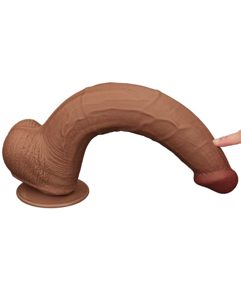 10: LoveToy - Sliding Skin Dildo 34 cm - Brown