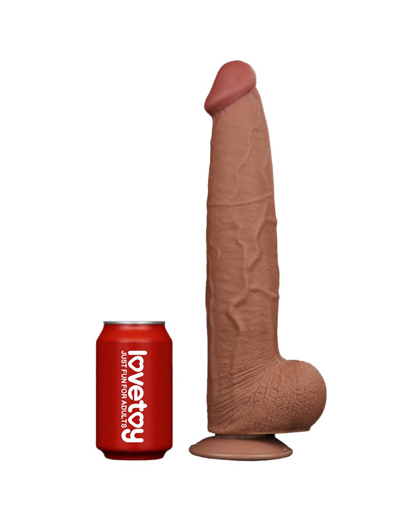 14: LoveToy - Sliding Skin Dildo 34 cm - Brown
