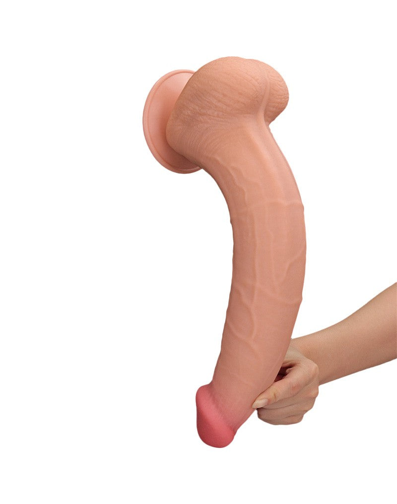 14: LoveToy - Sliding Skin Dildo 34 cm - Nude