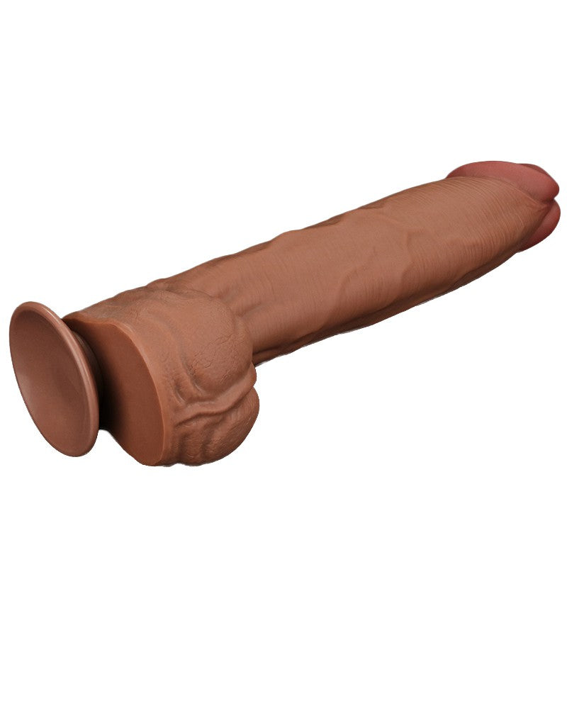 5: LoveToy - Sliding Skin Dildo 36 cm - Braun