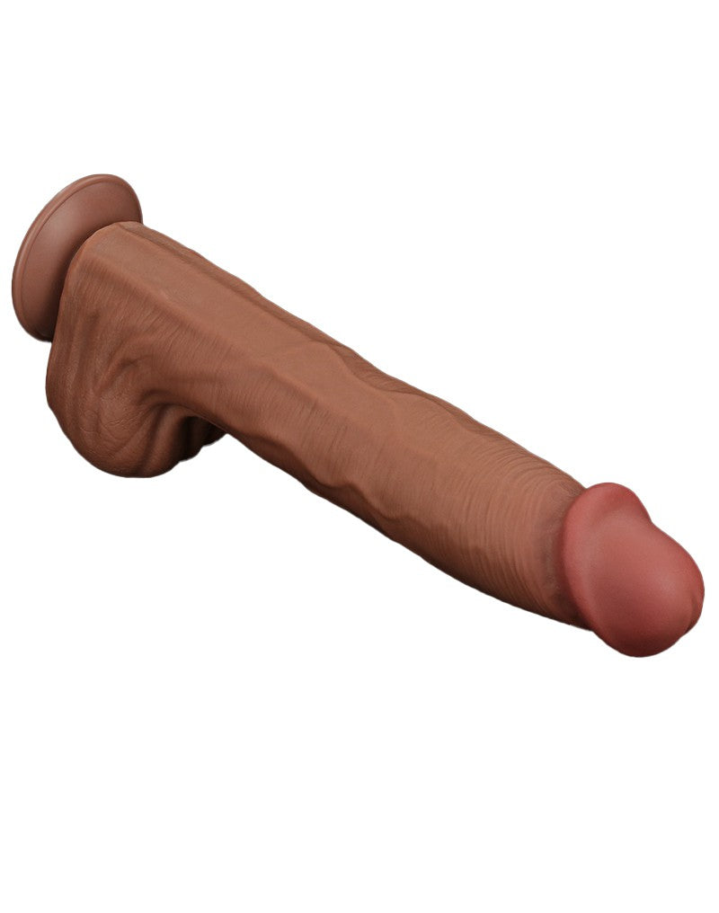 6: LoveToy - Sliding Skin Dildo 36 cm - Braun