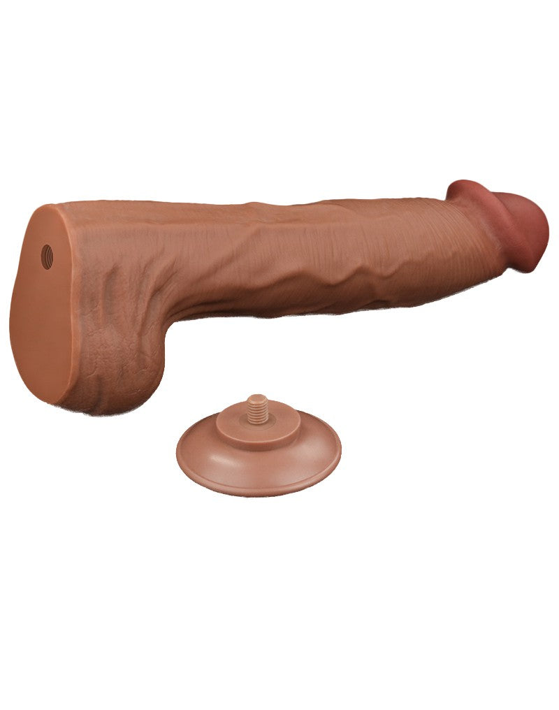 LoveToy - Sliding Skin Dildo 36 cm - Braun