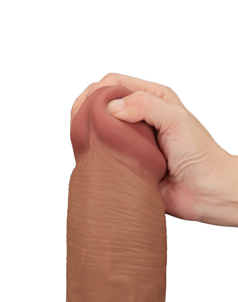 LoveToy - Sliding Skin Dildo 36 cm - Braun